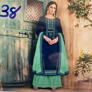 Delisa Poshak IndiaPakistan new in bag Embroidered Plazzo Suit set sma…